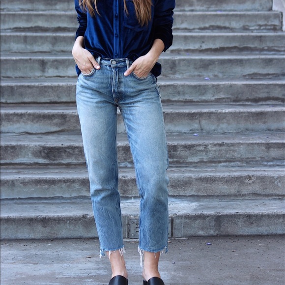 grlfrnd denim helena high rise